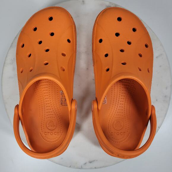 Crocs Ralen Classic Clog Unisex M8 W10 Orange Slip On Lightweight Casual Beach - Picture 3 of 13